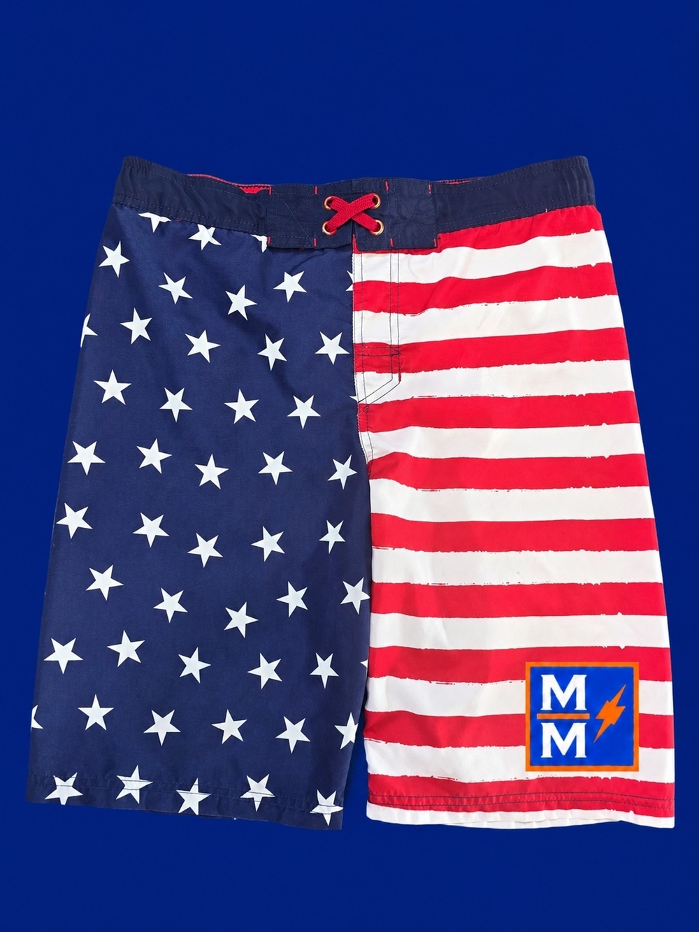 Cat & Jack American Flag Swim Trunks Boys XL (16) Patriotic USA Board Shorts